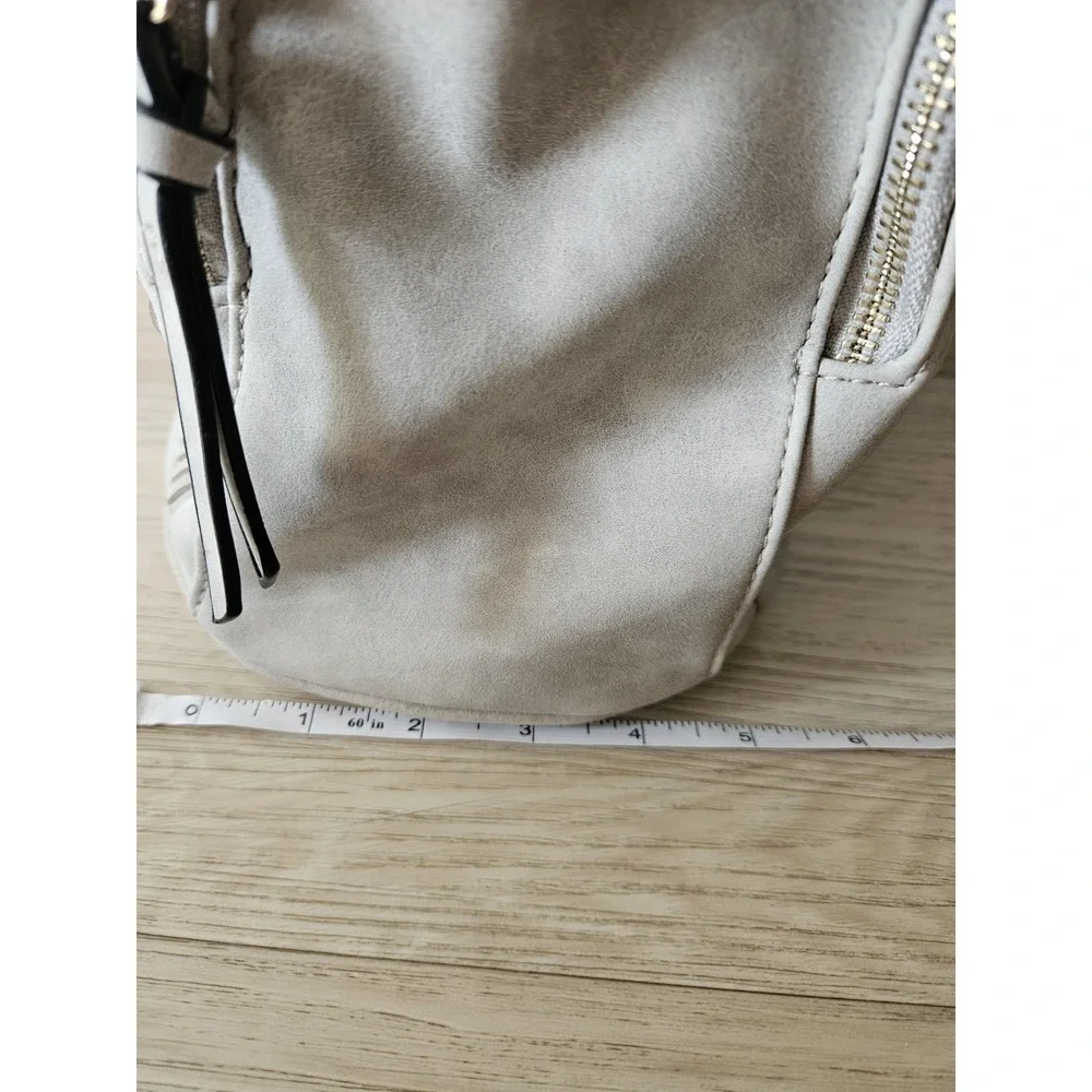 Boho Grey Faux Suede Braided Satchel Bag Cottagecore Slouchy Shoulder Handbag